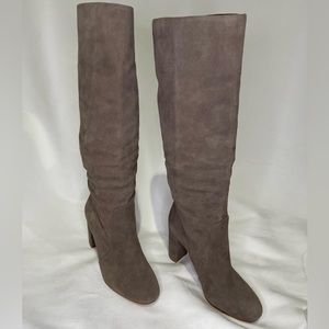 Taupe Grey Suede Vince Camuto Boots